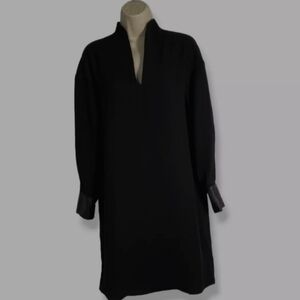 Vince Women's Black V-Split Neck Dress US Size XXS